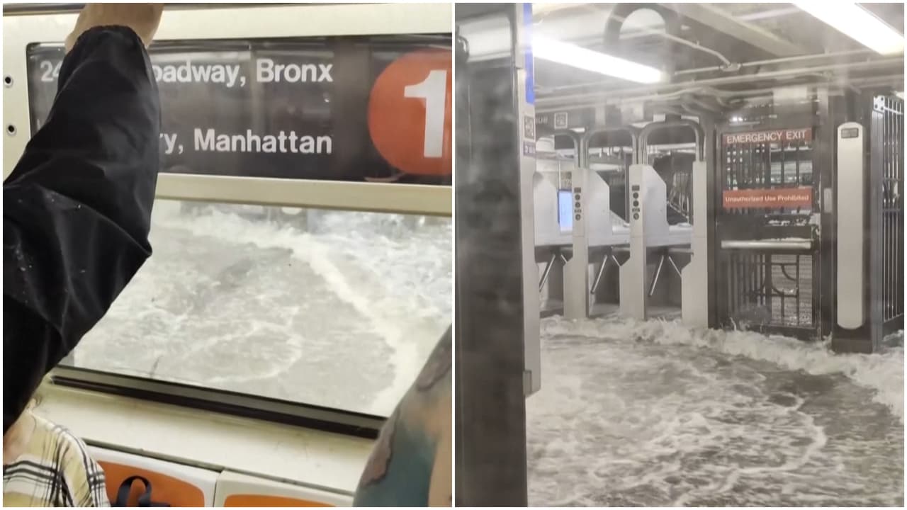 Tormenta inunda el metro y paraliza calles en Nueva York