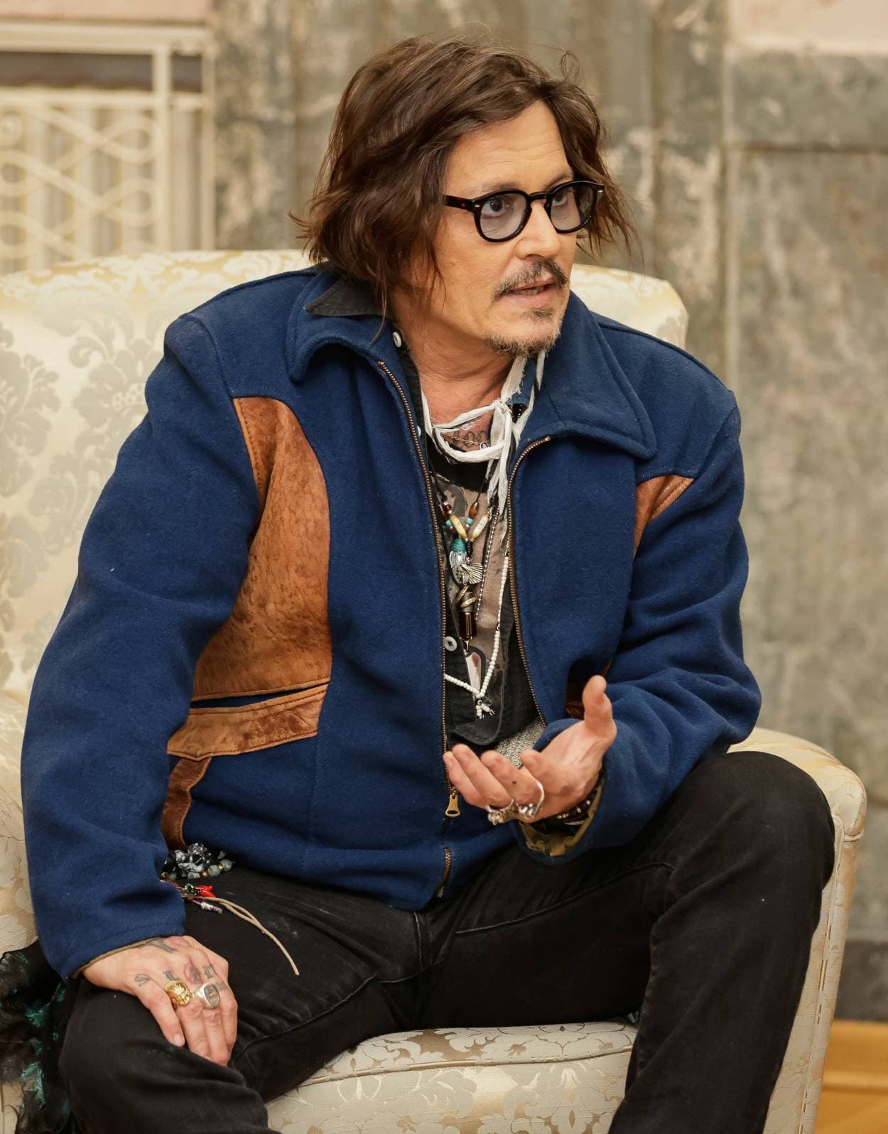 Johnny Depp promocionando la serie 'Puffins' en 2021.