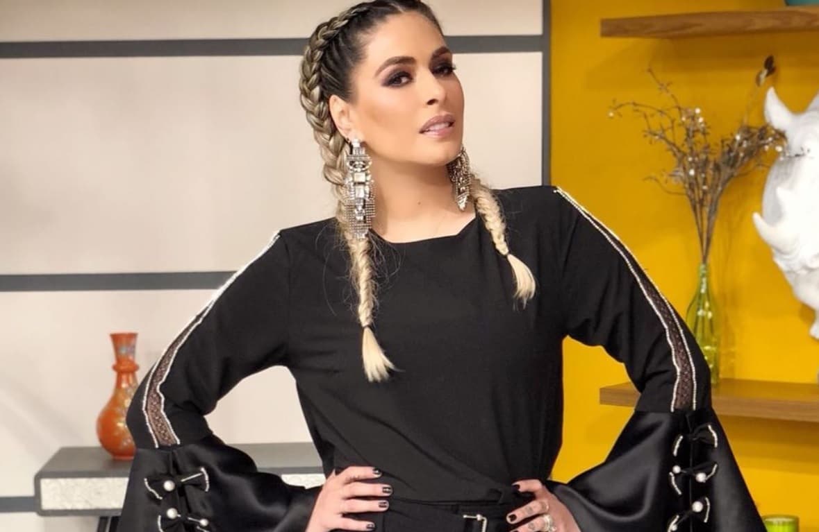 Galilea posa durante la grabación del programa 'Hoy'