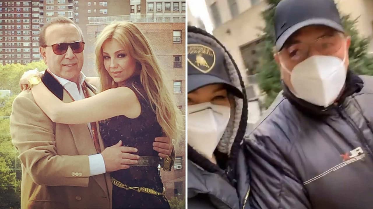 ‘Tenemos que ver la Navidad neoyorquina’: Thalía y Tommy Mottola paseando por las calles de Nueva York
