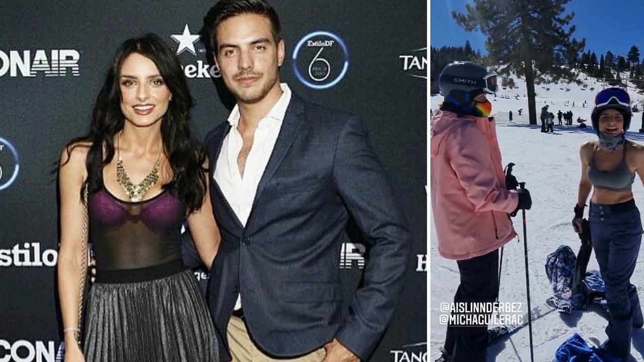 Vadhir Derbez regaña a Aislinn por cambiarse de ropa en frente de todos mientras esquiaban en la nieve