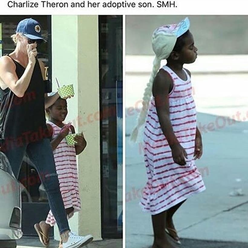 En agosto de 2016, Charlize Theron fue criticada tras circular una serie de fotografías en las que aparece su hijo Jackson, de 4 años, vestido como ‘Elsa’ de la película ‘Frozen’.