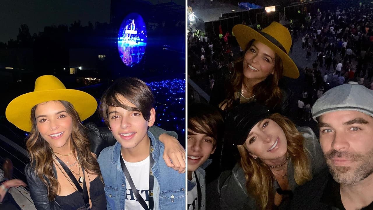 Grettell Valdez y Geraldine Bazán se divierten en concierto de Coldplay