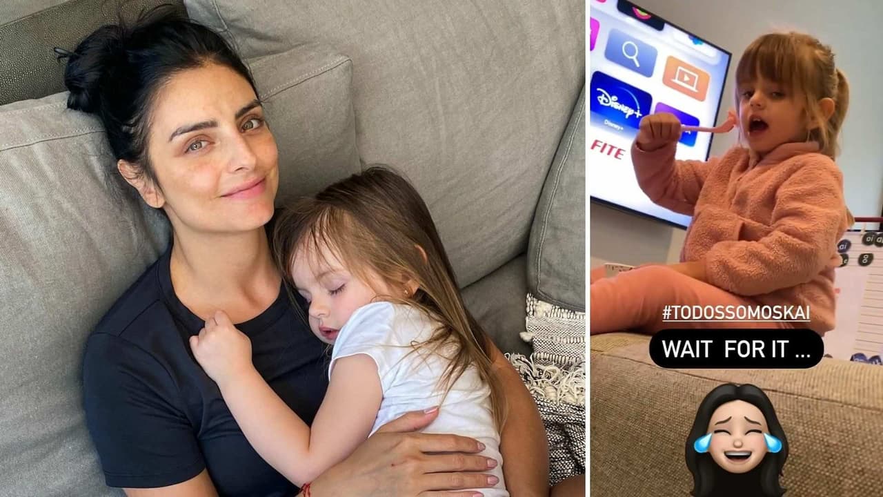 Kailani se niega a hacer ejercicio con su mamá y enternece al preferir comerse su helado