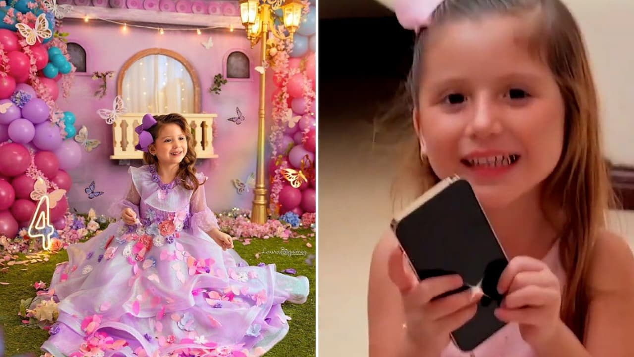 Hija de Edwin Luna recibe un lujoso iPhone 13 de cumpleaños