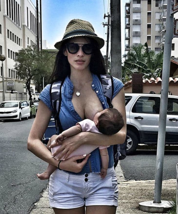 Con el fin de crear consciencia sobre eliminar los estigmas de la lactancia en público, la exfinalista de Nuestra Belleza Latina, Viviana Ortíz, tomó una poderosa imagen amamantando en la calle a su bebé; que recibió un diluvio de comentarios positivos.
