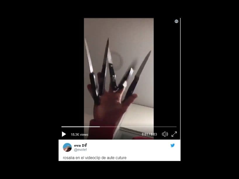 No se recomienda imitar este estilo cuando sutituyes las enormes uñas por cuchillos afilados.