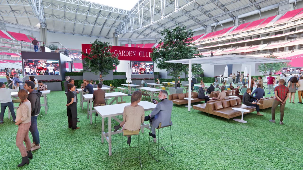 Así serán las nuevas zonas premium en el estadio de los Cardenales de Arizona