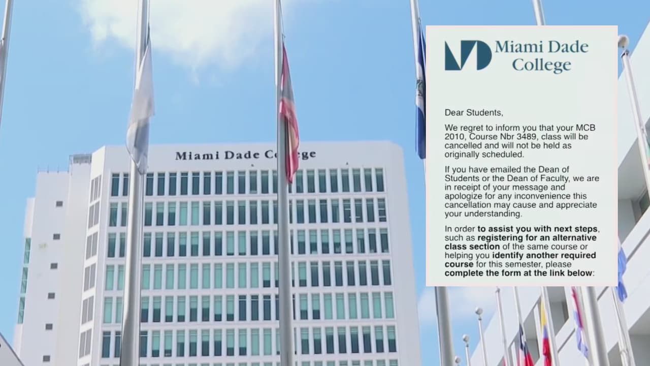 Estudiantes de Miami-Dade College piden restitución de clases canceladas