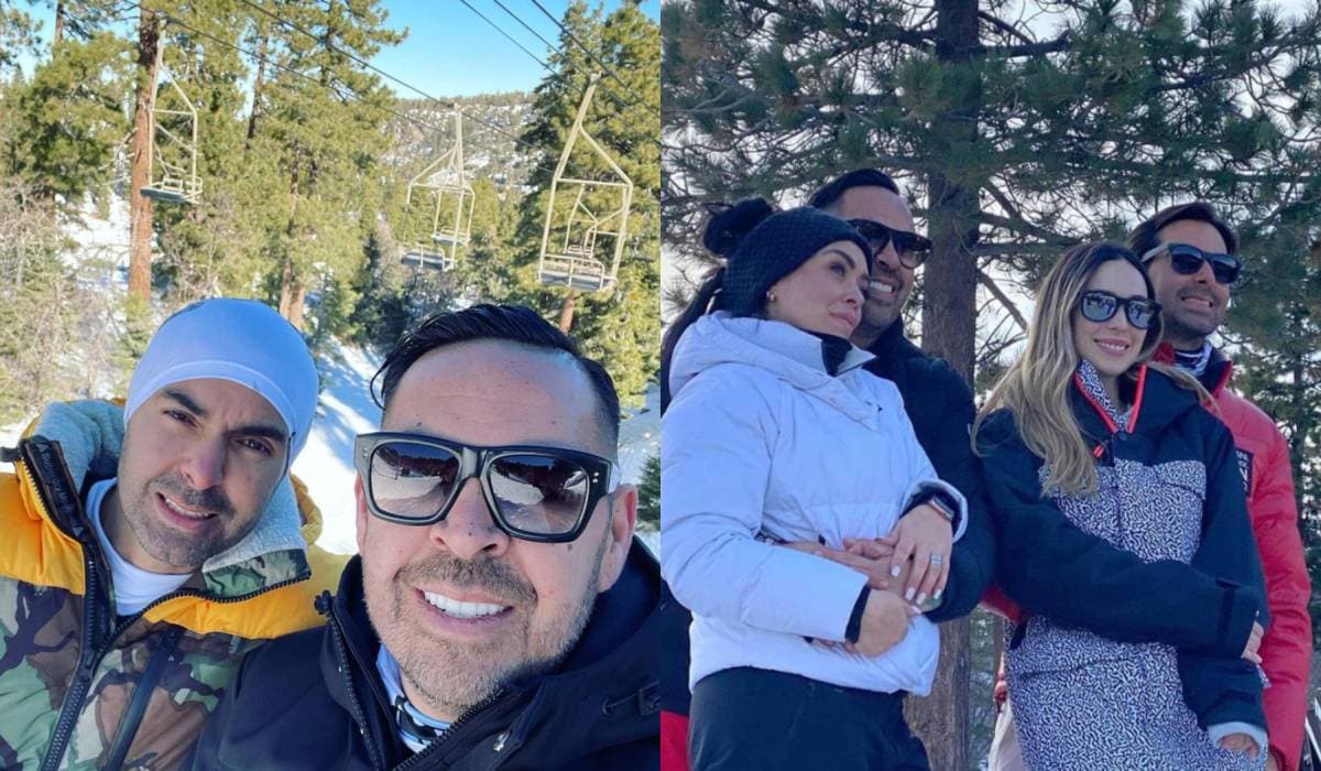 Jorge y Ernesto D’Alessio vacacionan con su familia en la nieve