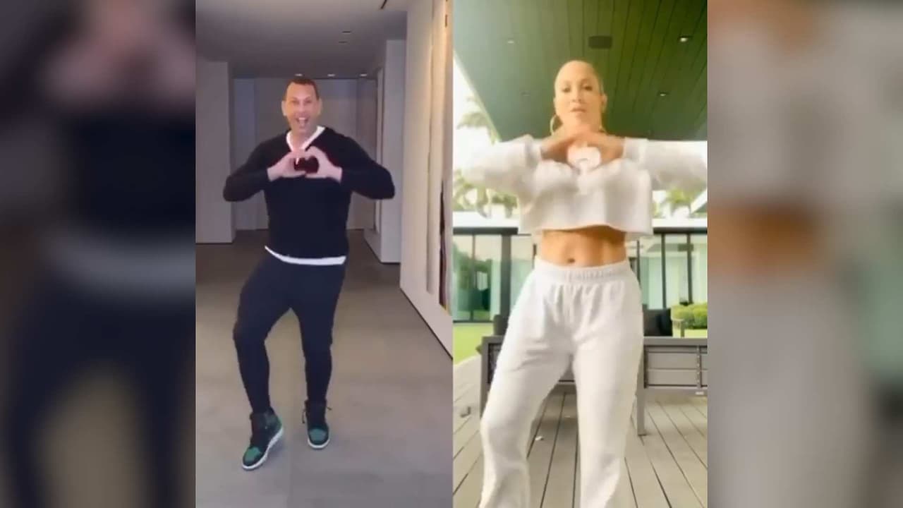 Jennifer Lopez retó a Alex Rodríguez en un duelo de baile y este fue el resultado