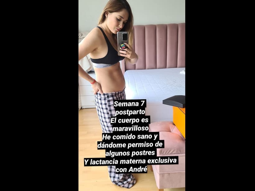 Sherlyn muestra su vientre a dos meses de dar a luz a su hijo André.