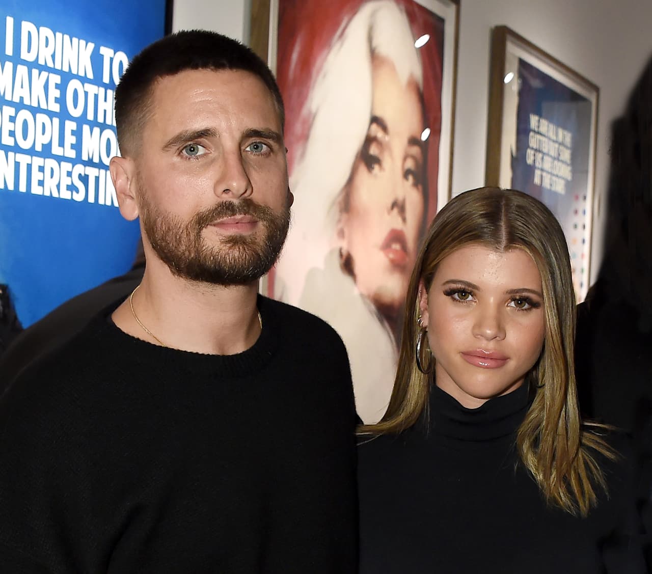 LOS ANGELES, CA - OCTOBER 11: Scott Disick and Sofia Richie attend the VIP Opening of the Maddox Gallery Exhibition "Best Of British" at Maddox Gallery on October 11, 2018 in West Hollywood, California. (Photo by Gregg DeGuire/Getty Images)