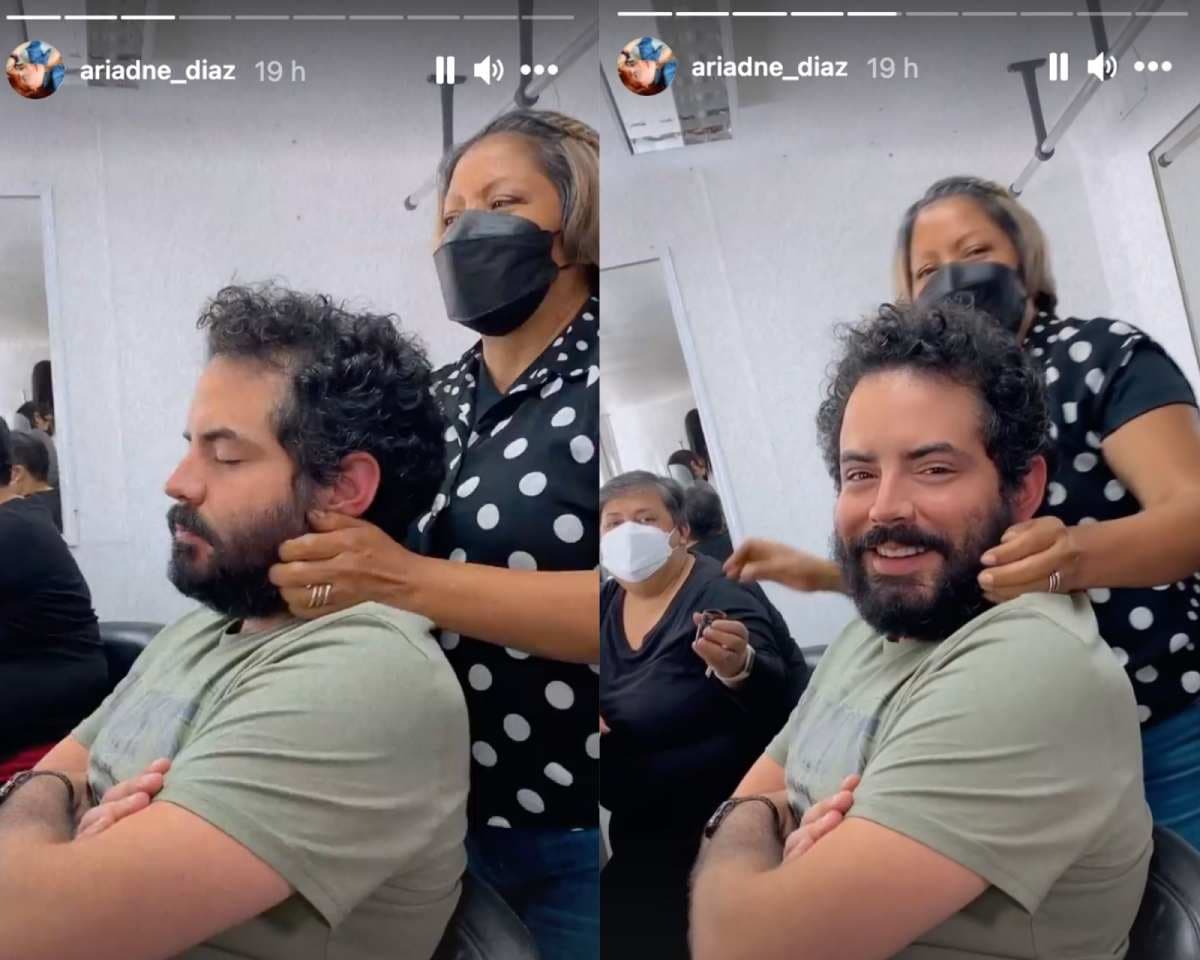 Ariadne Díaz muestra lo consentido que está José Eduardo Derbez en el trabajo