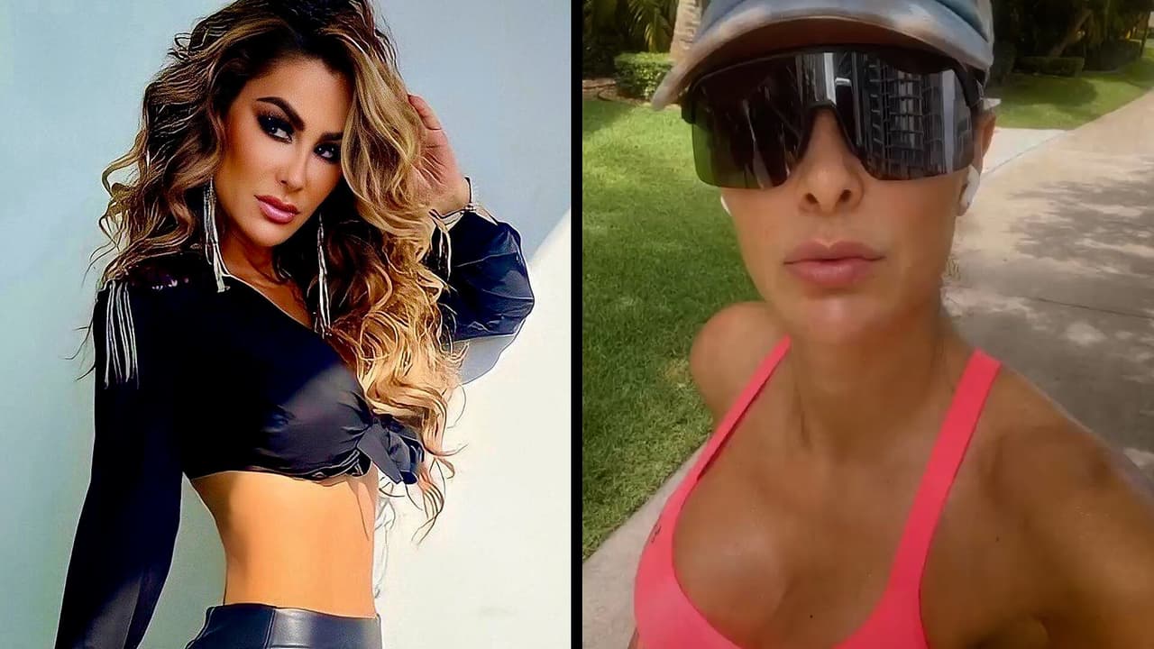 Ninel Conde se ejercita mientras disfruta de una increíble vista