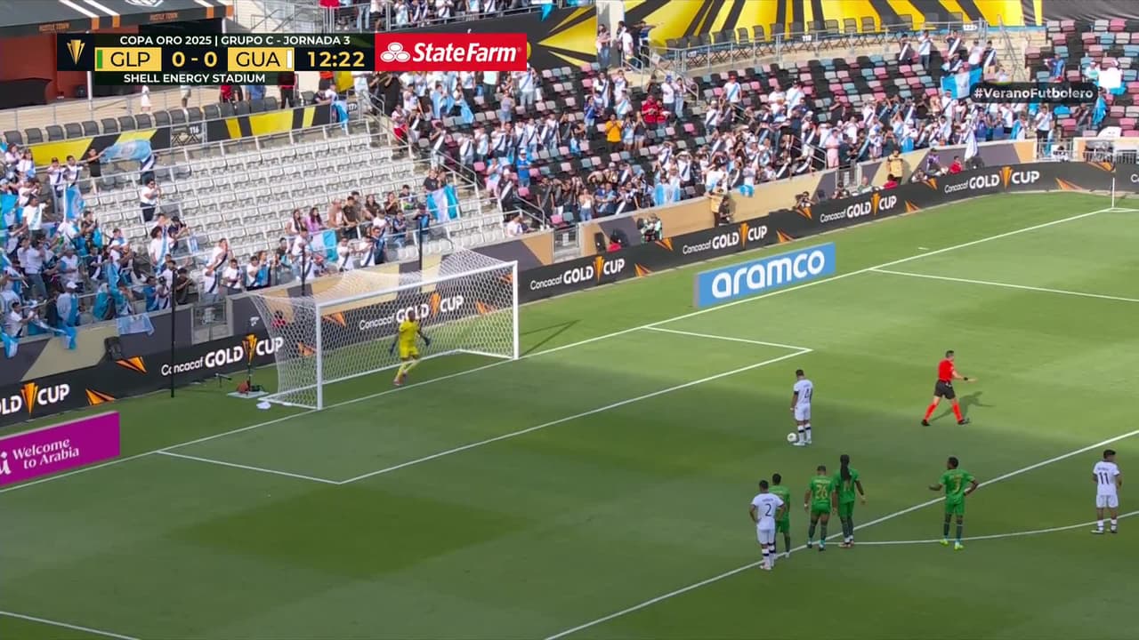 ¡GOL!  anota para Guatemala. José Pinto