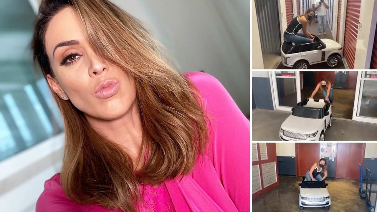 ‘Ya lo choqué todo’: Jacky Bracamontes se aventura a pasear en el mini coche de su hija Renata