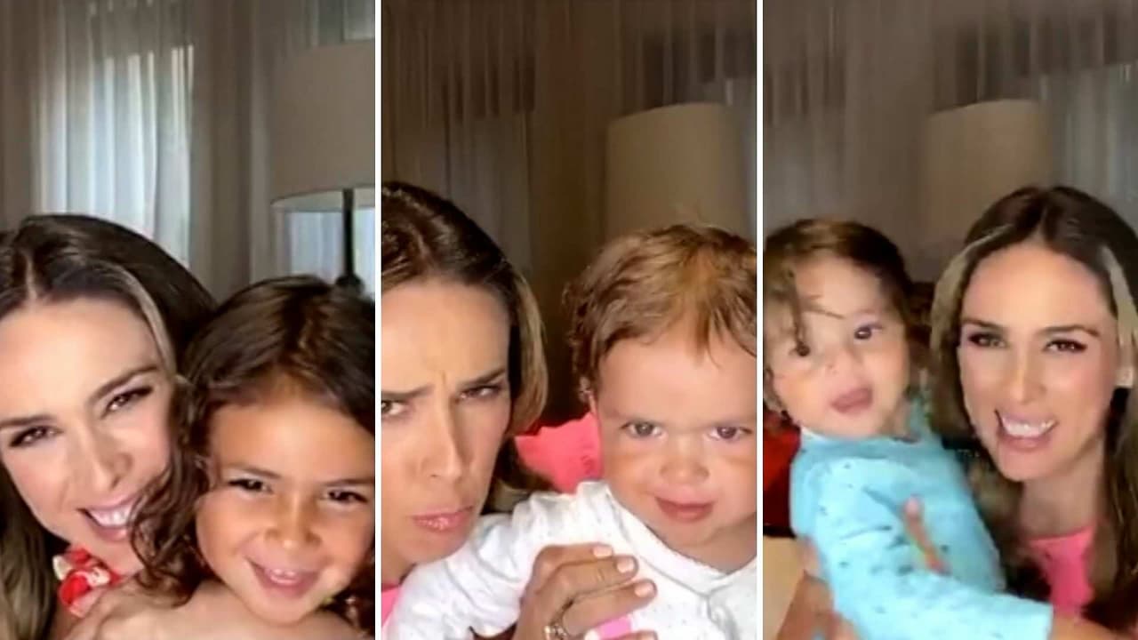 Hijas de Jacky Bracamontes roban protagonismo en transmisión en vivo que hizo la actriz