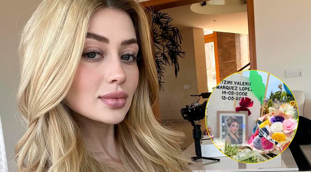 Tumba de Valeria Márquez recibe flores, maquillaje y muñecas, así luce actualmente