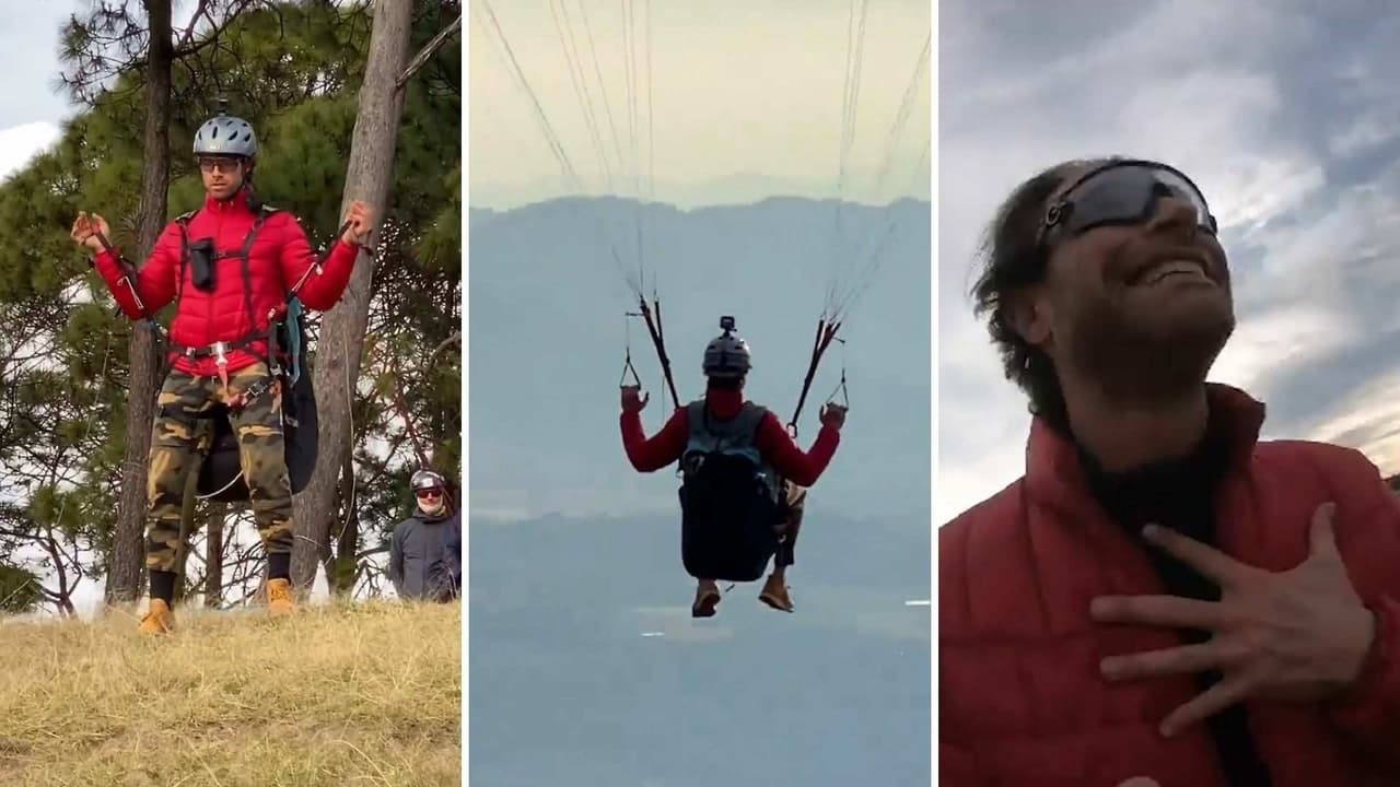 Sebastián Rulli cumple su sueño y vuela por primera vez solo en parapente