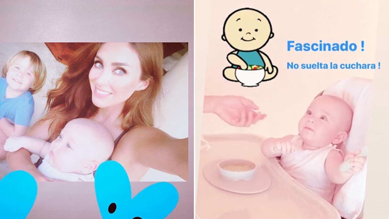 Video: Awww… Anahí muestra cómo Emiliano “no suelta la cuchara” para comer