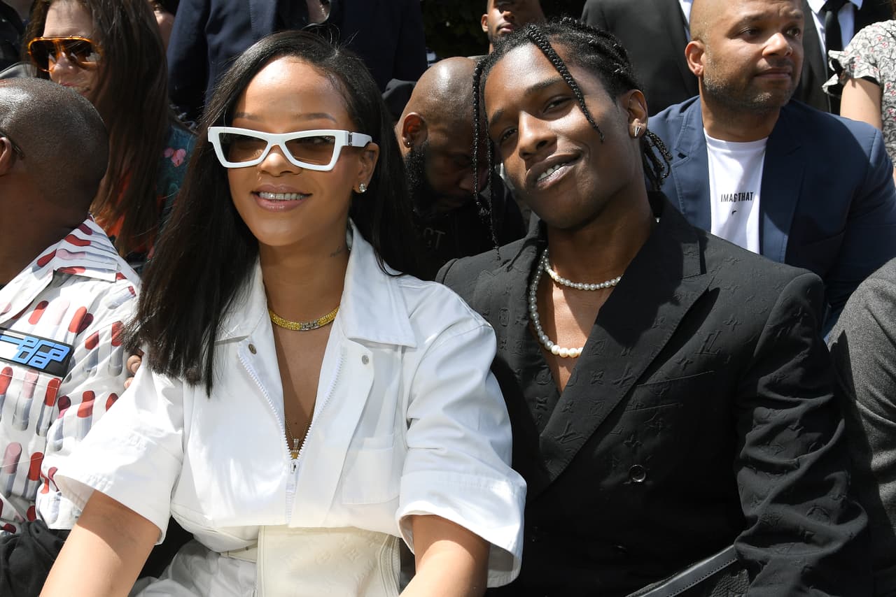 PARIS, FRANCE - JUNE 21: Rihanna and A$AP Rocky attend the Louis Vuitton Menswear Spring/Summer 2019 show as part of Paris Fashion Week on June 21, 2018 in Paris, France. (Photo by Pascal Le Segretain/Getty Images)