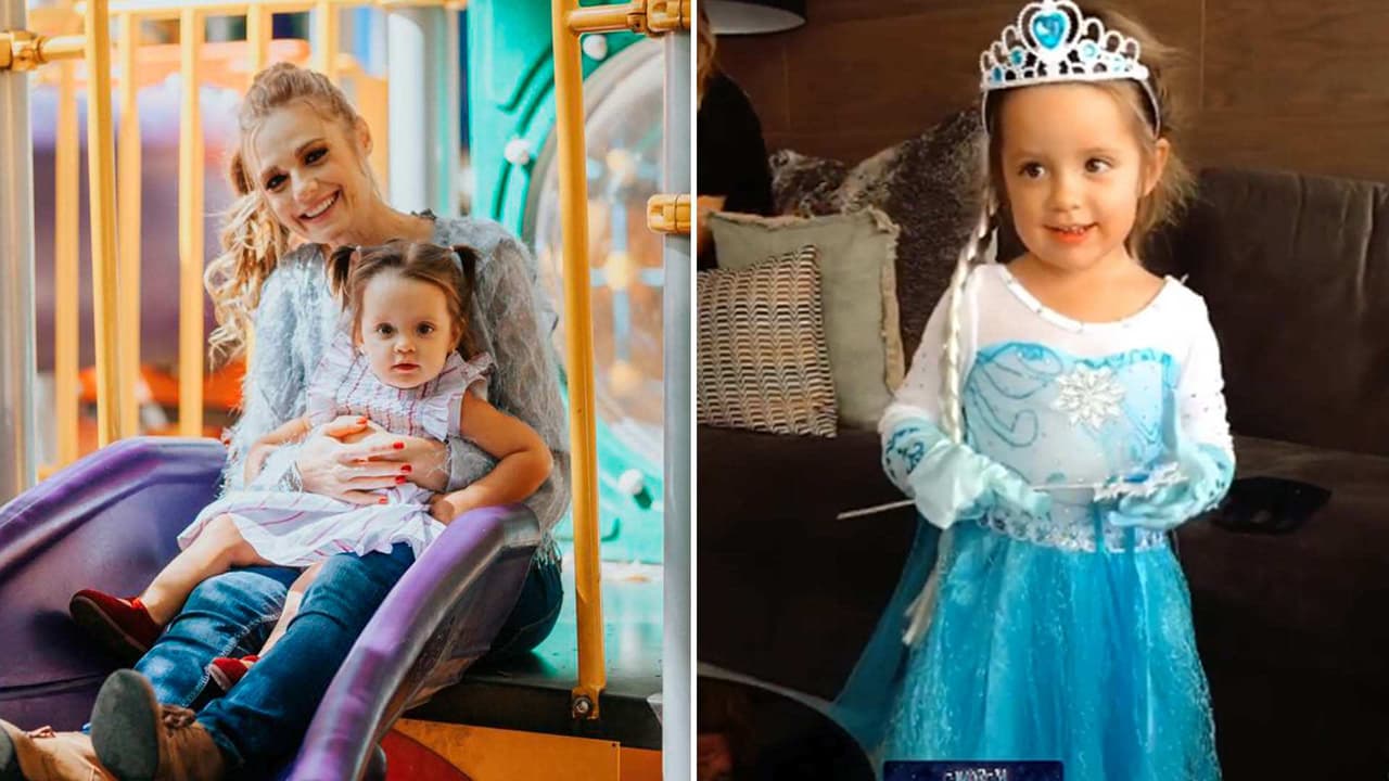 Masha, hija de Ana Layevska, canta a todo pulmón con su vestido de ‘Elsa’