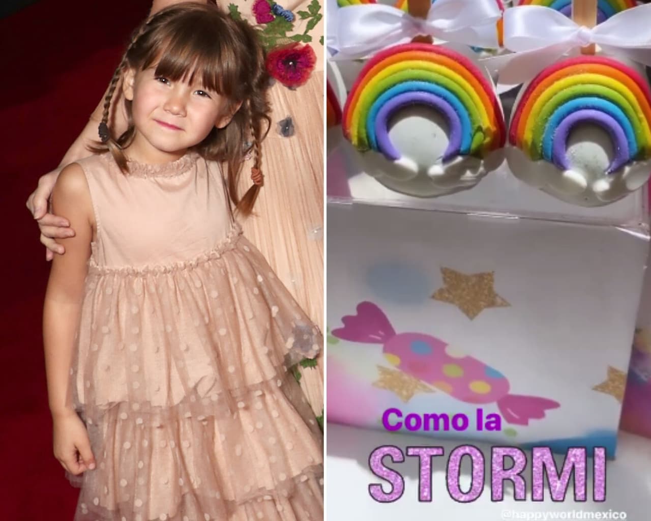 "Como la Stormi", dice la protagonista de Rubí luego de compartir la fantasía de colores y dulces que organizó para celebrar los 10 años de su hija, Fiona Luna Sodi.