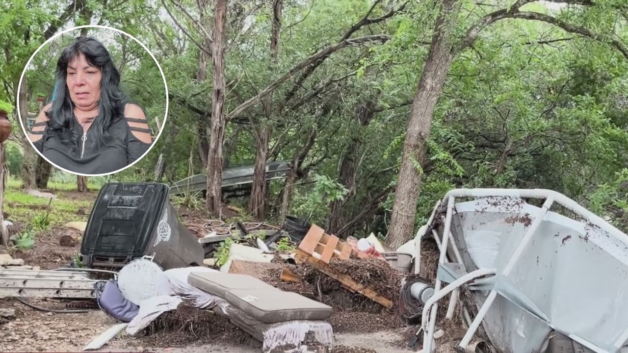 Familia hispana sobrevive al desbordamiento del río Guadalupe: la corriente arrasó con su casa