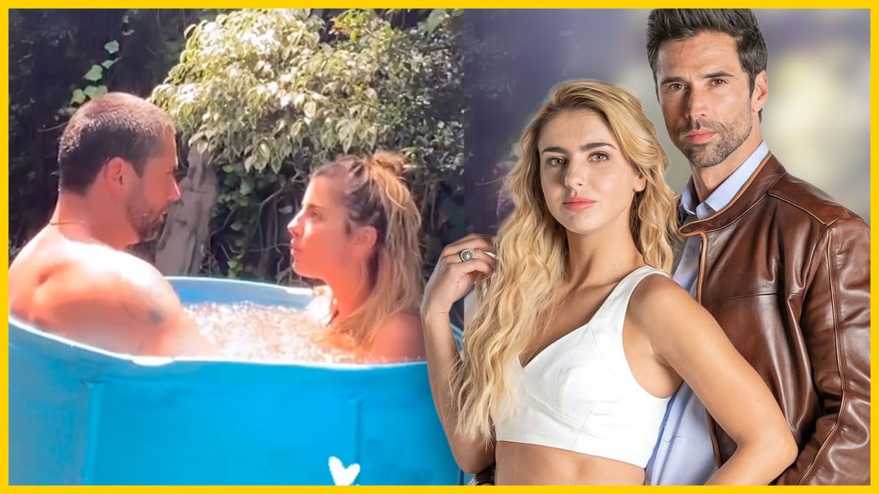 Michelle Renaud ya se metió a los hielos junto con su novio Matías Novoa