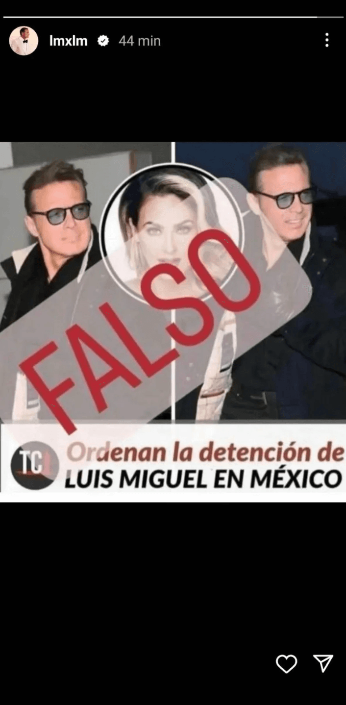 Luis Miguel desmiente tener orden de arresto en su contra por deudor.