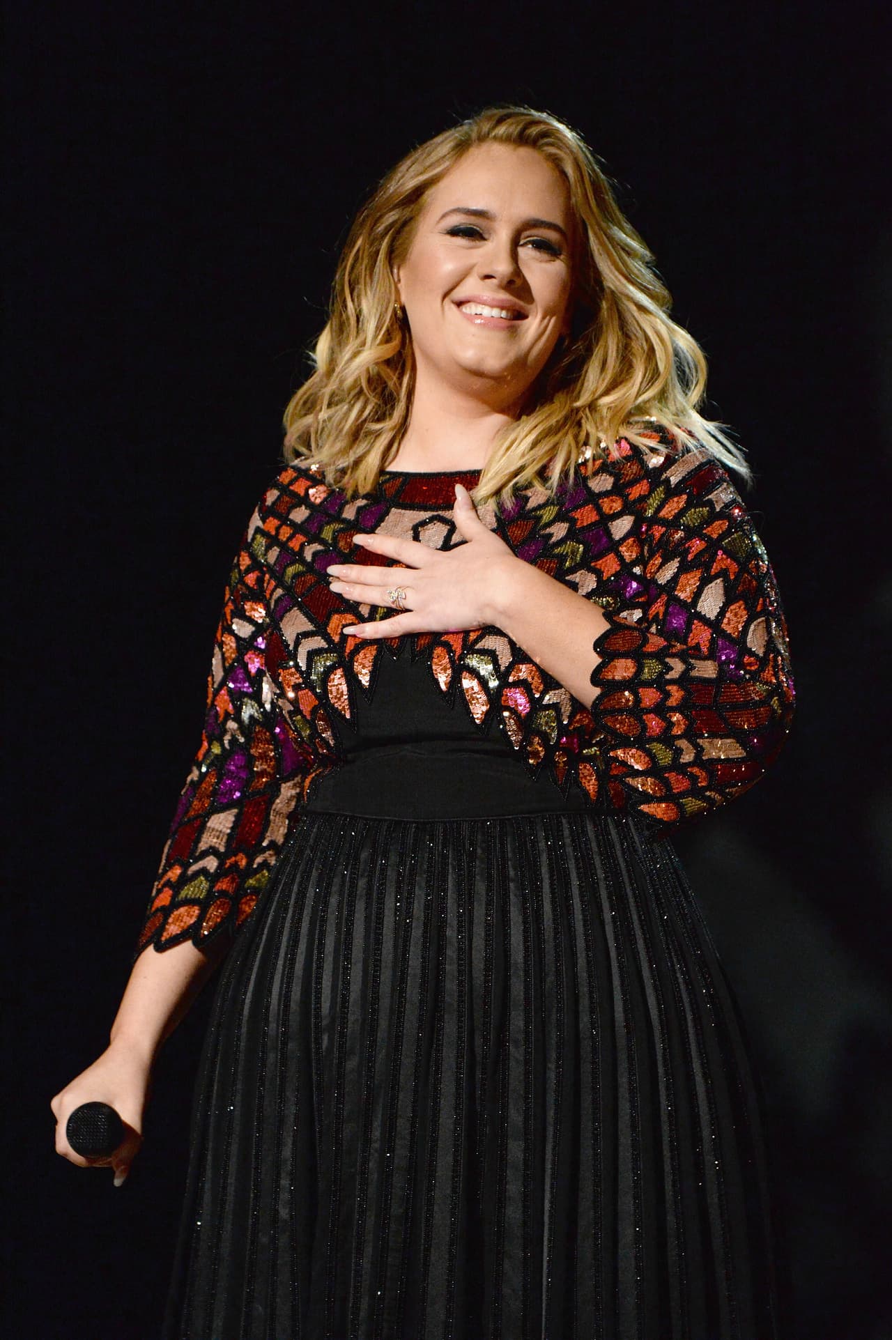 LOS ANGELES, CA - FEBRUARY 12: Adele performs onstage during The 59th GRAMMY Awards at STAPLES Center on February 12, 2017 in Los Angeles, California. (Photo by Kevin Mazur/Getty Images for NARAS)