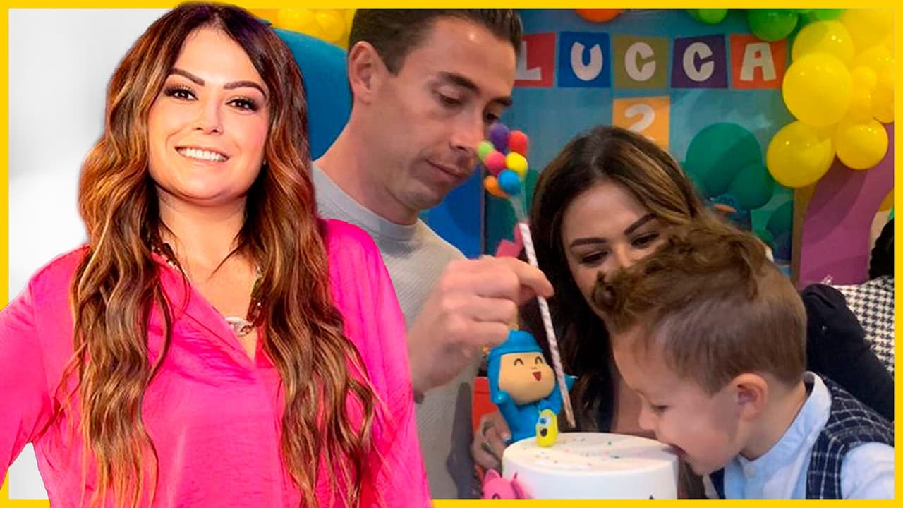 Mariana Echeverría cumple el sueño de su hijo con fiesta temática de Pocoyo
