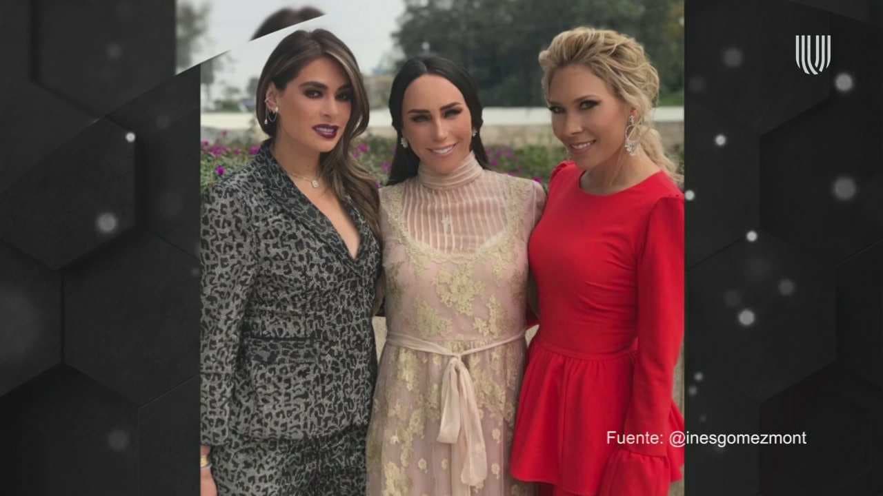Inés Gómez Mont fue jaloneada por cantante