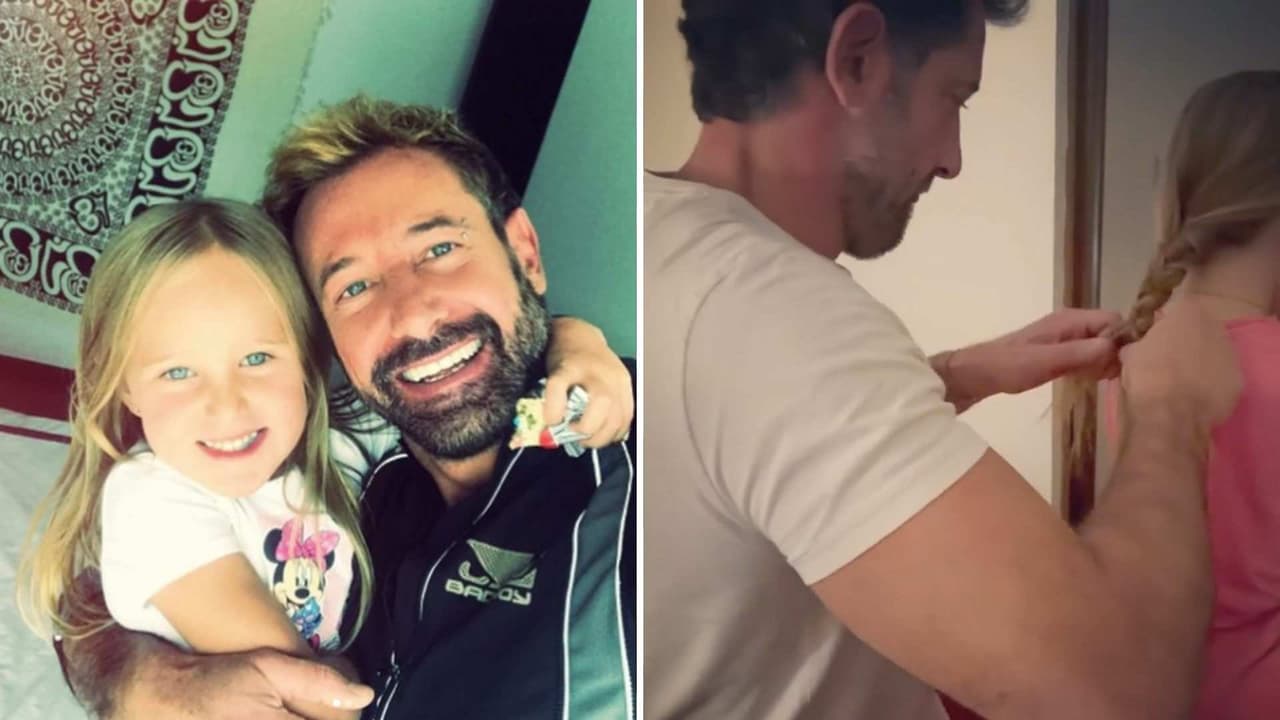 Gabriel Soto demuestra que no solo es un buen actor, también es experto en peinar a sus hijas