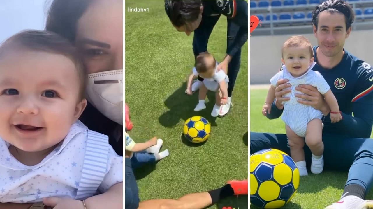 Desde chiquito, al hijo de Mariana Echeverría ya le gusta el futbol y ya hasta entrena con su papá