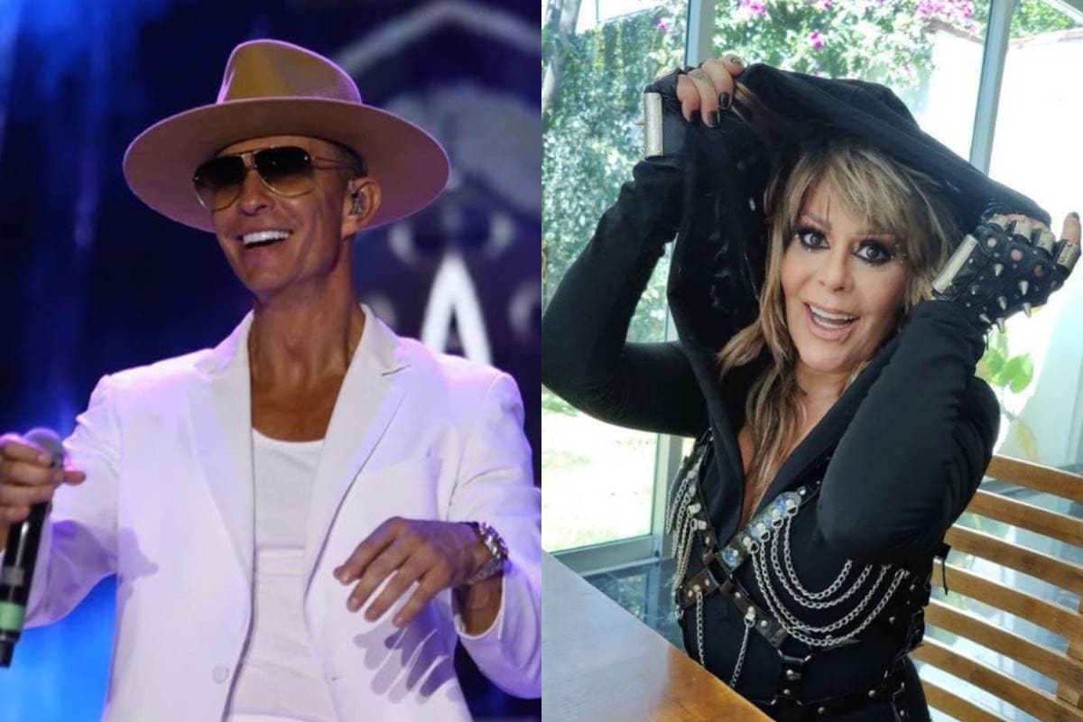 Erik Rubín canta junto a Alejandra Guzmán en uno de sus conciertos