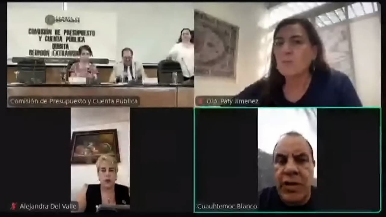 Cuauhtémoc Blanco, diputado y exfutbolista mexicano, es captado jugando tenis en una sesión en línea