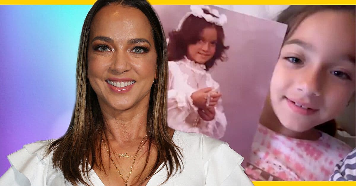 Adamari Lopéz muestra fotografía de su primera comunión y es idéntica a su hija Alaïa
