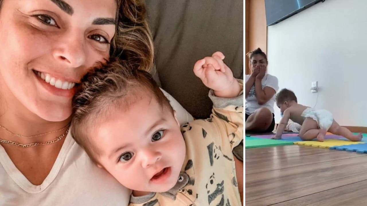 Ale Rivera, ‘La Jarocha’, presume orgullosa que su bebita Luciana ¡ya gatea!
