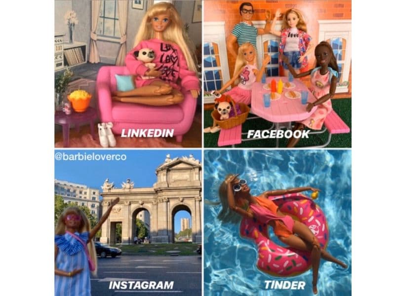 ¡El reto se ha vuelto tan viral que incluso Barbie tiene su collage!