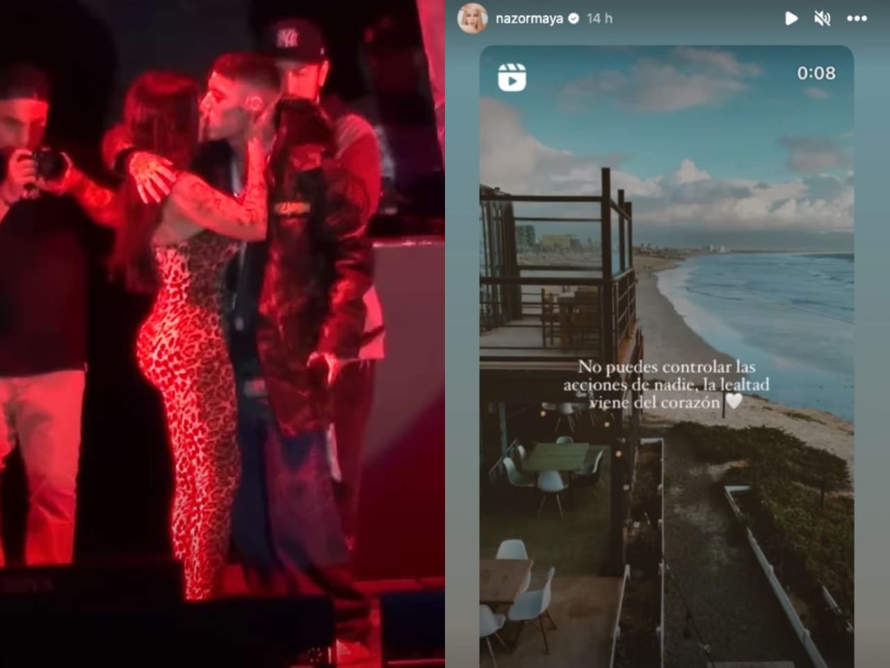 Maya Nazor reaccionó al beso entre Santa Fe Klan y Karely Ruiz