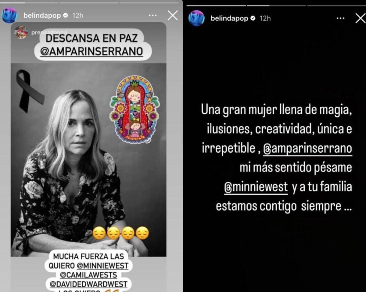 Belinda le dedica emotivo mensaje a Amparín Serrano tras su partida