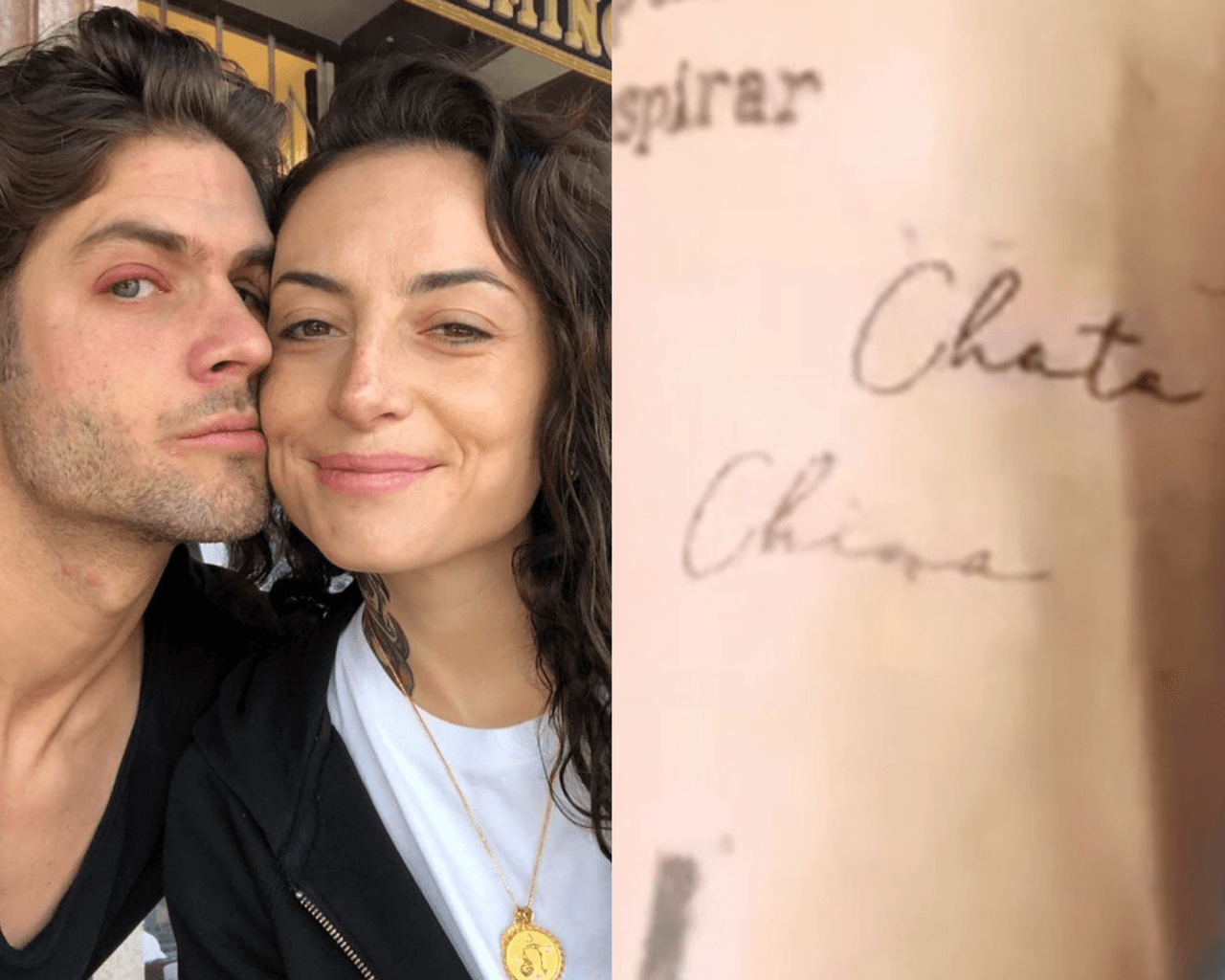 Quien está muy enamorado de su pareja es Horacio Pancheri. El actor compartió una imagen mostrando que lleva en la piel la palabra “China”, como cariñosamente llama a Marimar Vega.