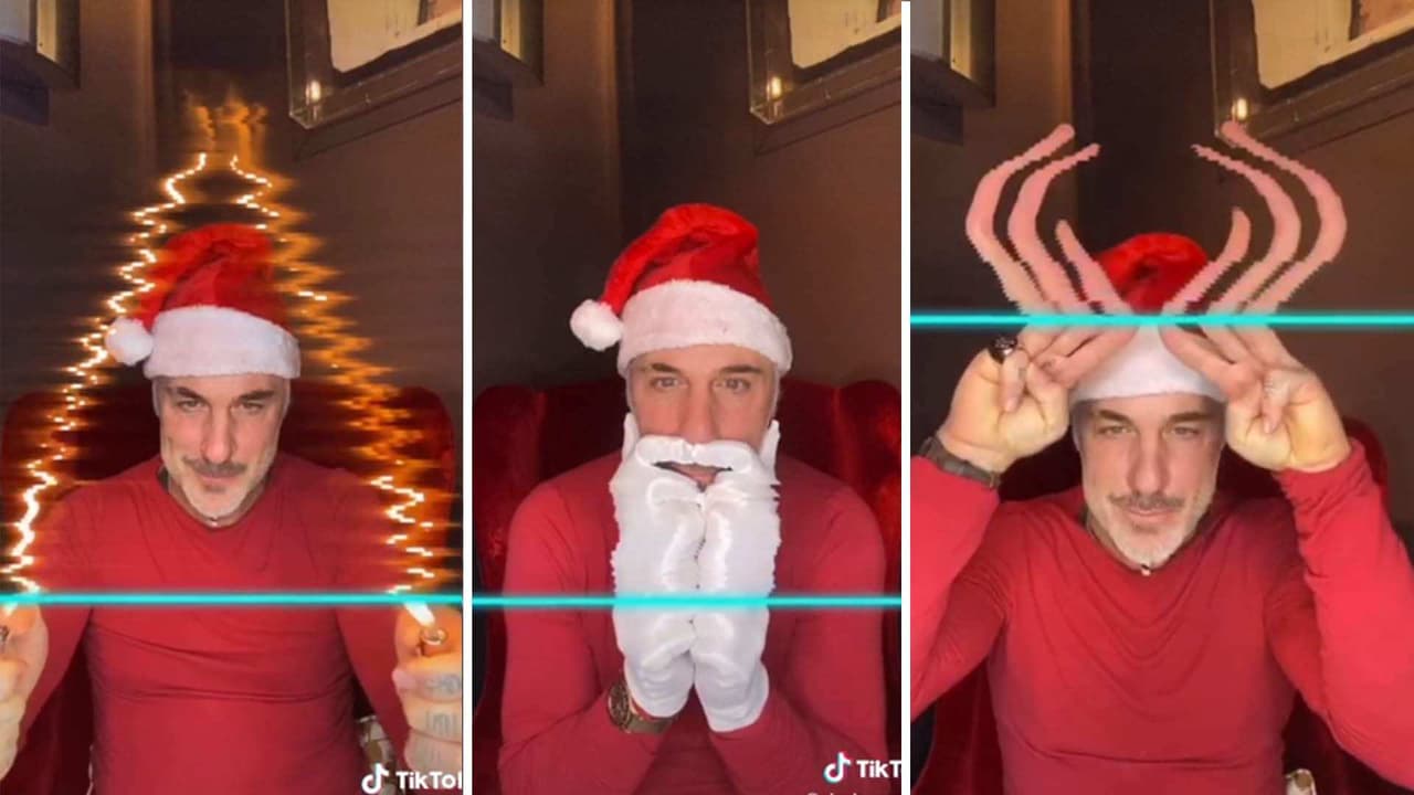 Gianluca Vacchi hizo magia en TikTok con estas extraordinarias figuras navideñas