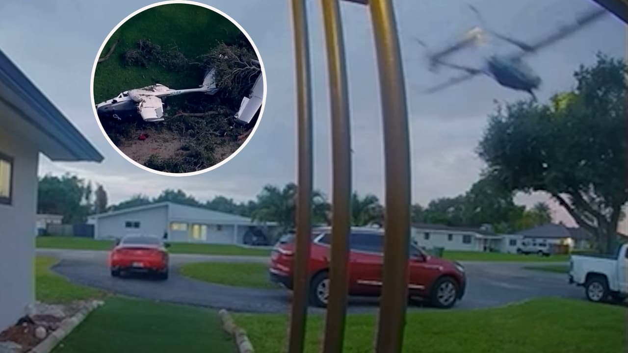 Video capta el momento en que avioneta se estrella contra un árbol en Pembroke Pines