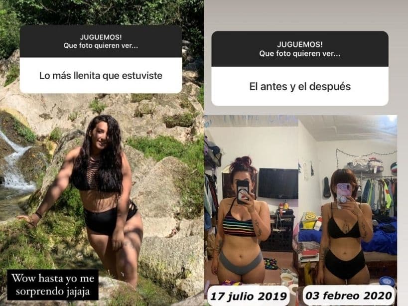 En noviembre del 2020, la hija de Niurka compartió con sus seguidores la foto en la que "más llenita" se llegó a ver antes de su cambio, así como el 
<i>antes y después </i>de su ingreso a Vime, un centro especializado el que recibió apoyo de nutriólogo, psicólogo y fisoterapeuta para lograr perder más de 18 kilos de grasa y ganó músculo de manera saludable.