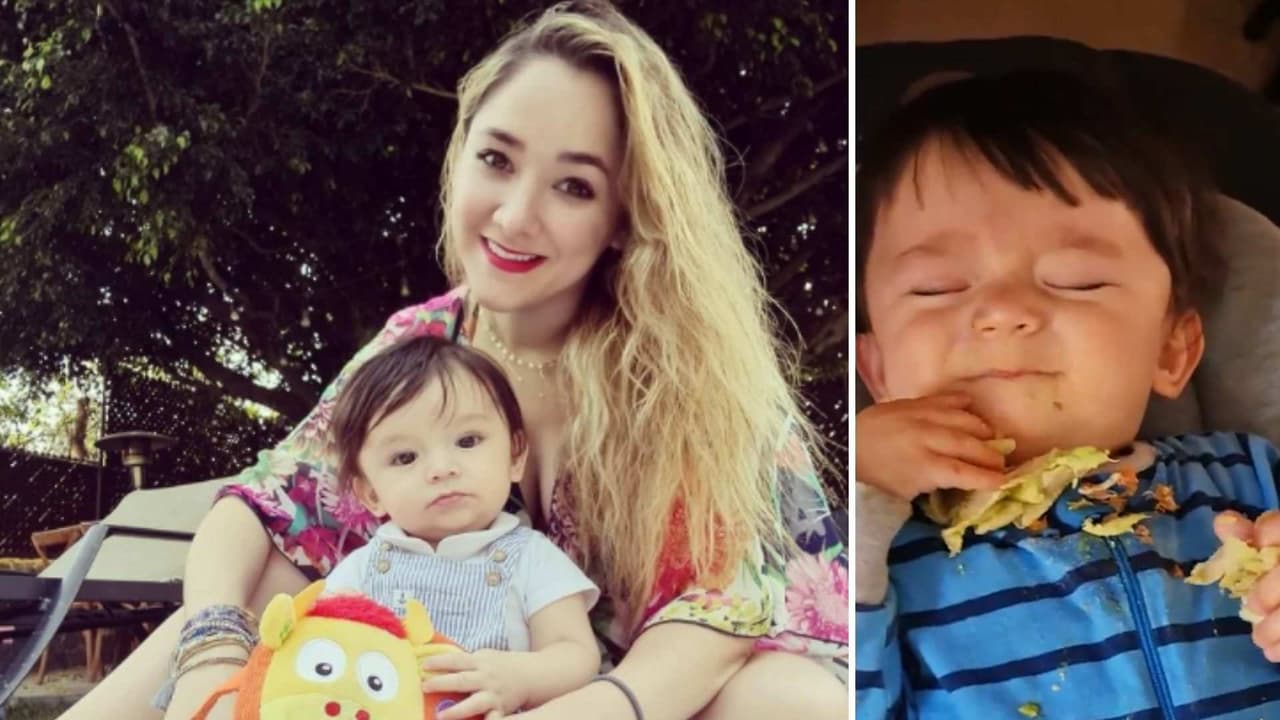 A André le gusta comer mientras duerme y Sherlyn comparte el adorable momento