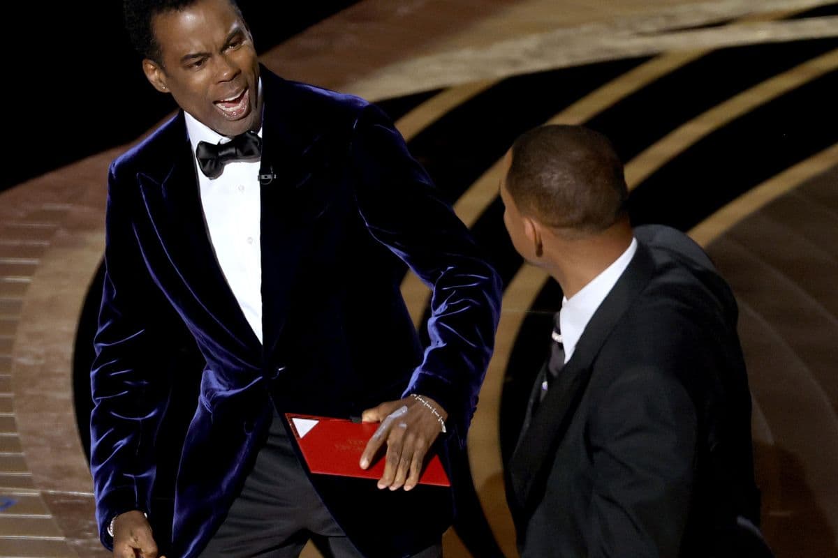 Chris Rock y Will Smith en el infame momento de los Oscar 2022
