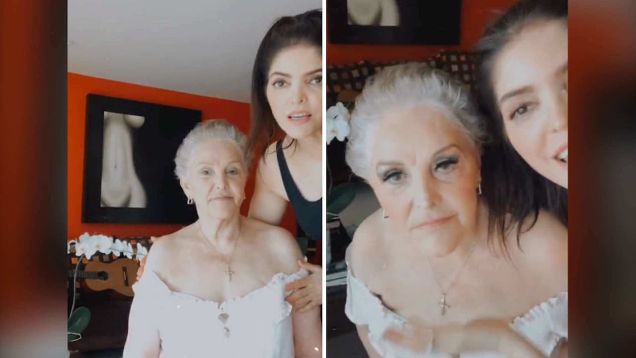 Labial, sombras y hasta pestañas: Ana Bárbara maquilla a su mamá y la deja realmente bella